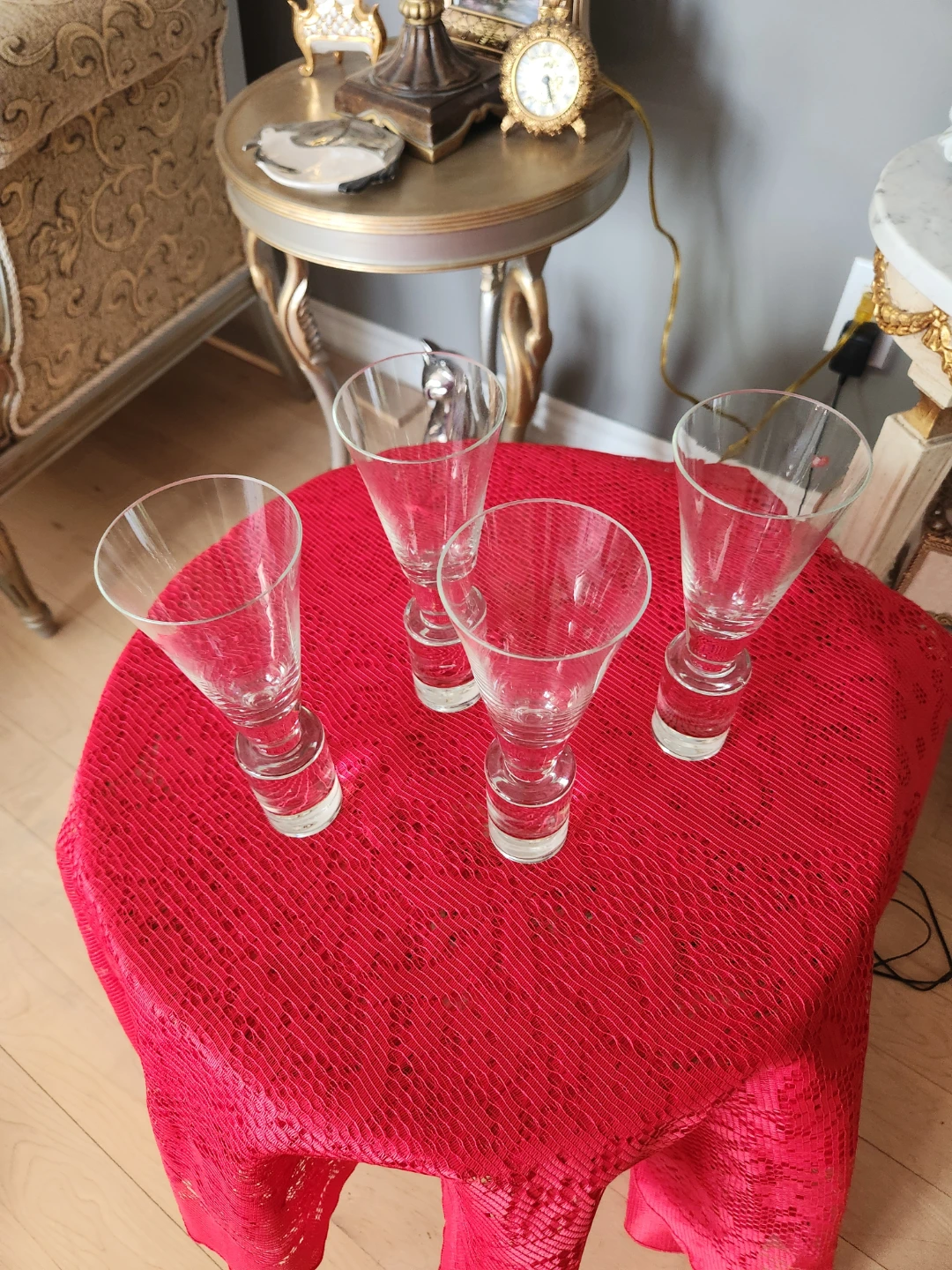 Set of 4 Clear Glass Shot Glasses with Heavy Bases - photo 3
