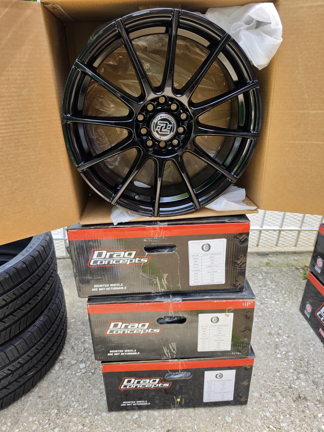 New 17 inch Drag rims wheels 5x114.3 5x100 5x115 - photo 3