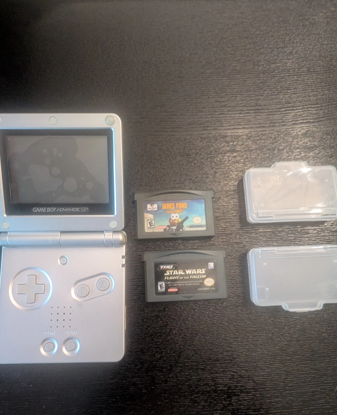 Nintendo Game Boy Advance SP Silver with 2 Games