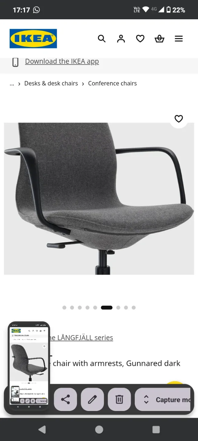 IKEA LÄNGFJÄLL Conference Chair with Armrests - photo 2