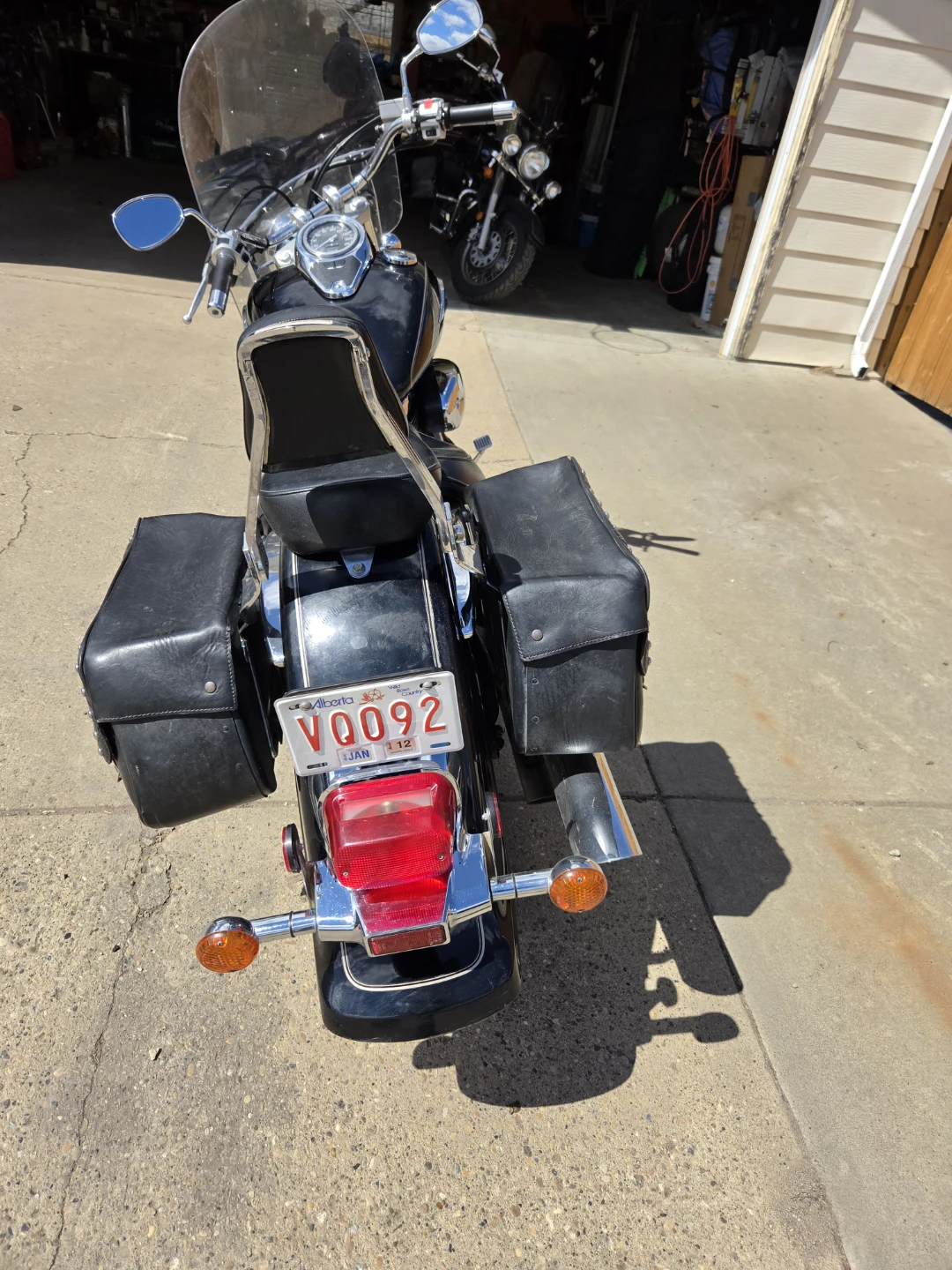Black Cruiser Motorcycle with Saddlebags - photo 4