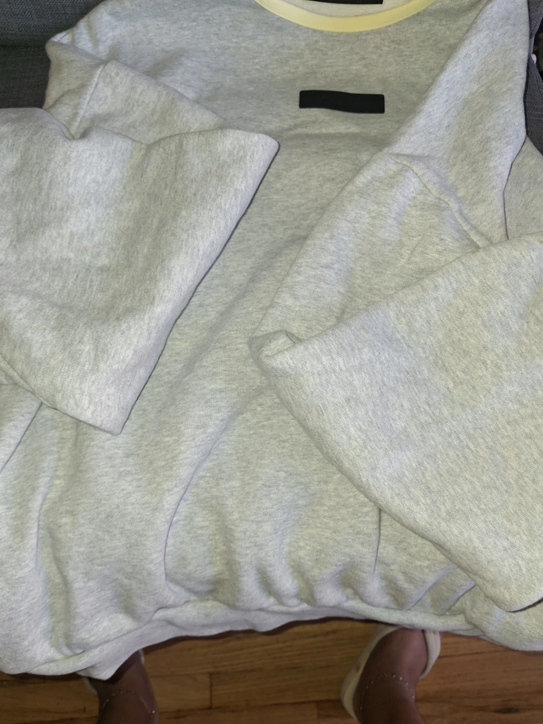 InFear of God Essentials Light Grey Crewneck Sweatshirt - photo 4