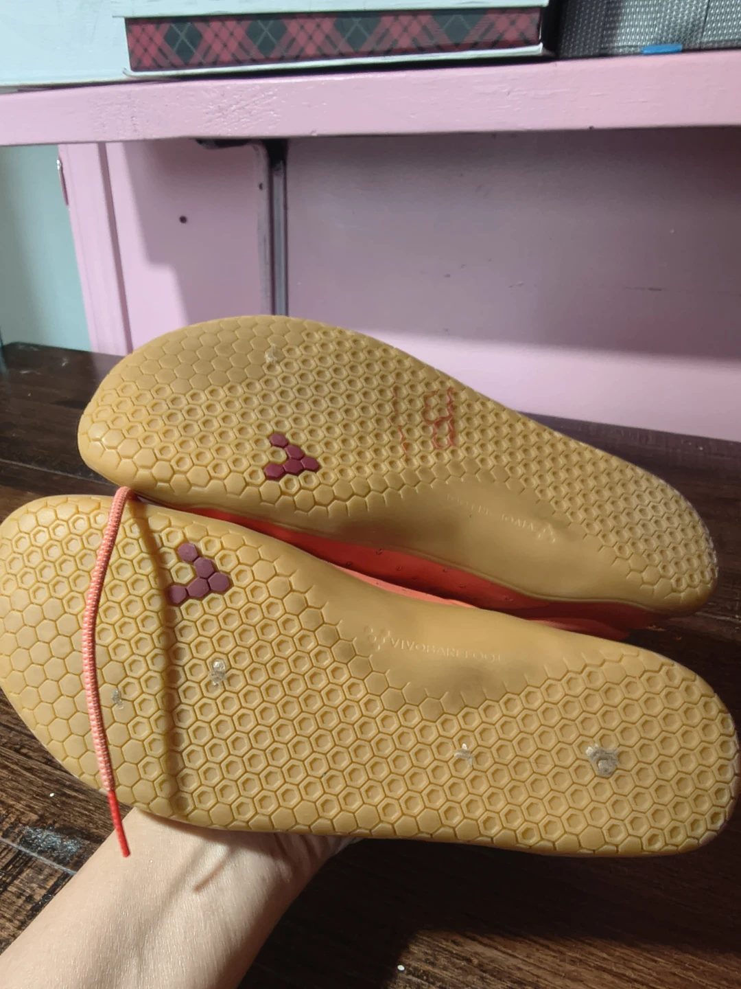 VIVOBAREFOOT Orange Mesh Running Shoes Size 7 - photo 2