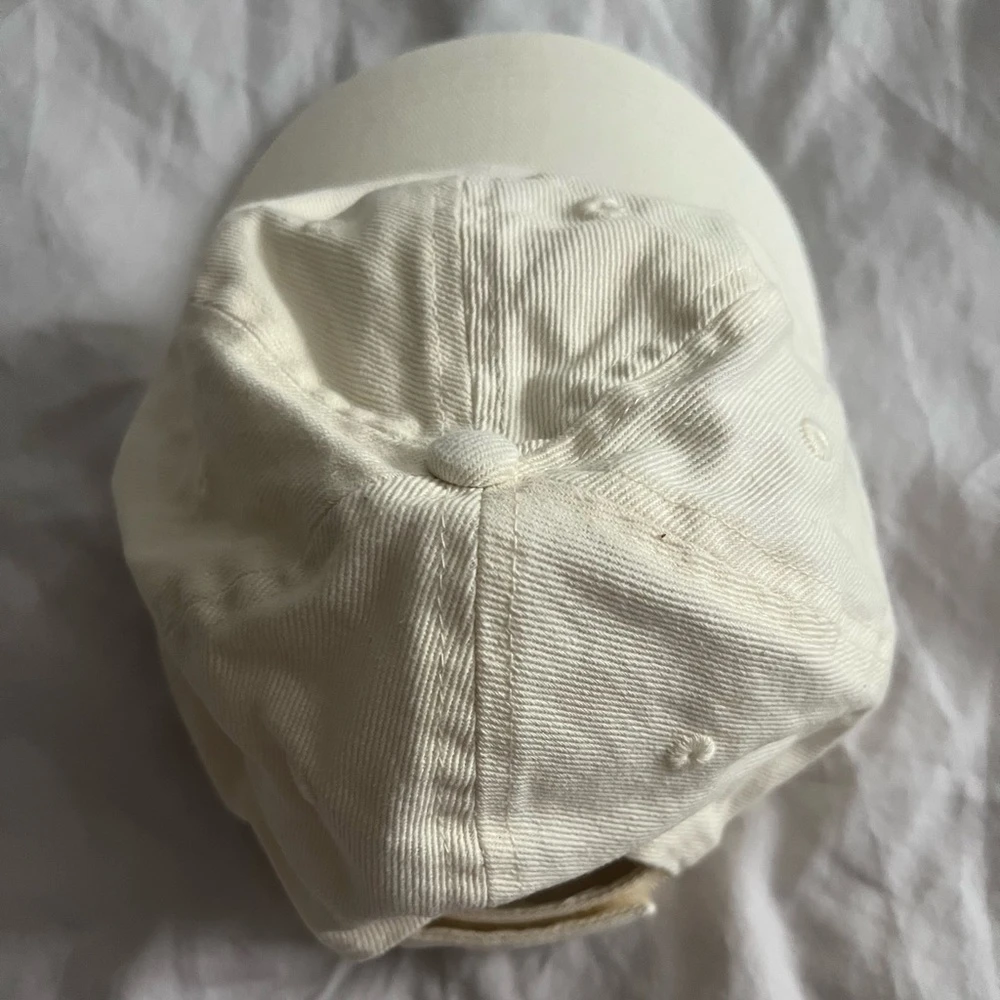 H&M Cream Baseball Cap with Embroidered Logo - photo 5