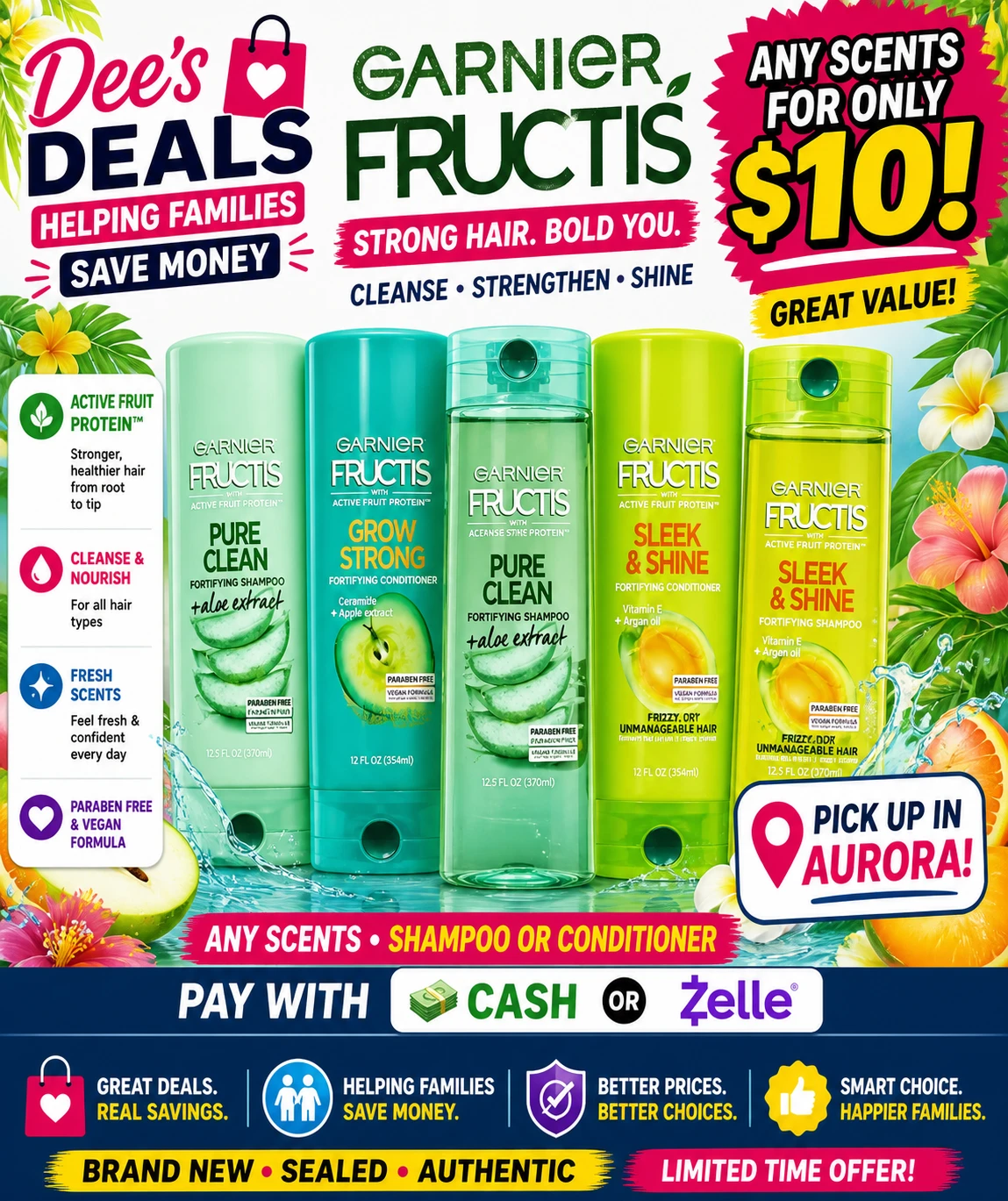 3 for $10 Garnier Fructis Shampoo & Conditioner - photo 2