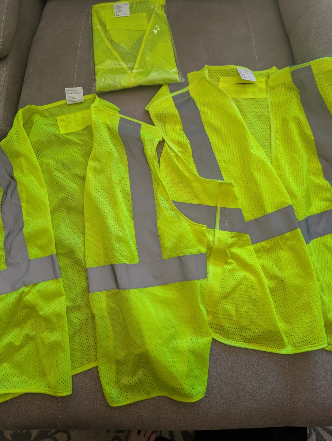 High-Visibility Safety Vests and Black Work Vest - photo 3