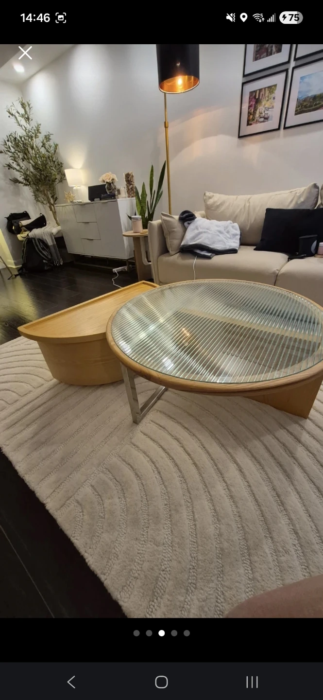 Coffee table with storage ottoman - photo 5