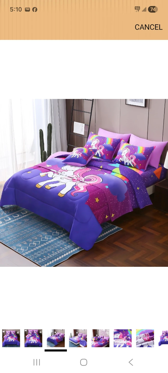 🦄 Rainbow Unicorn Bedding Set Full size ✨