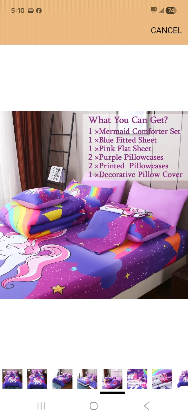 🦄 Rainbow Unicorn Bedding Set Full size ✨ - photo 5