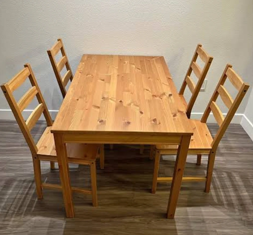 IKEA HÄGERNÄS Table and 4 Chairs - Antique Stain Pine