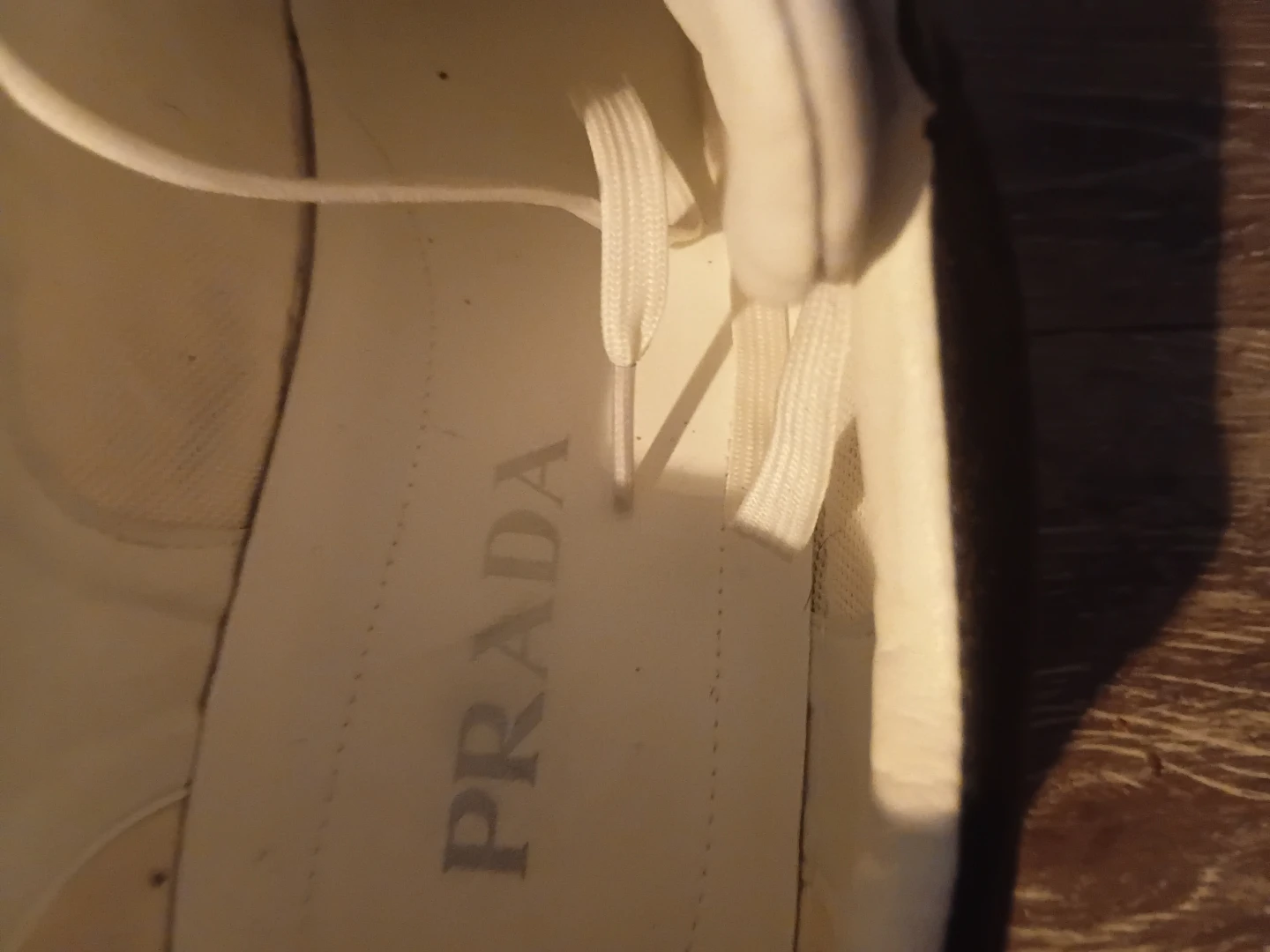 PRADA MILANO White & Black Leather Sneakers - photo 2