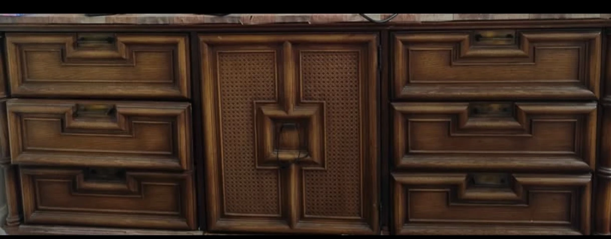 Vintage Wooden Dresser with Cabinet - photo 2