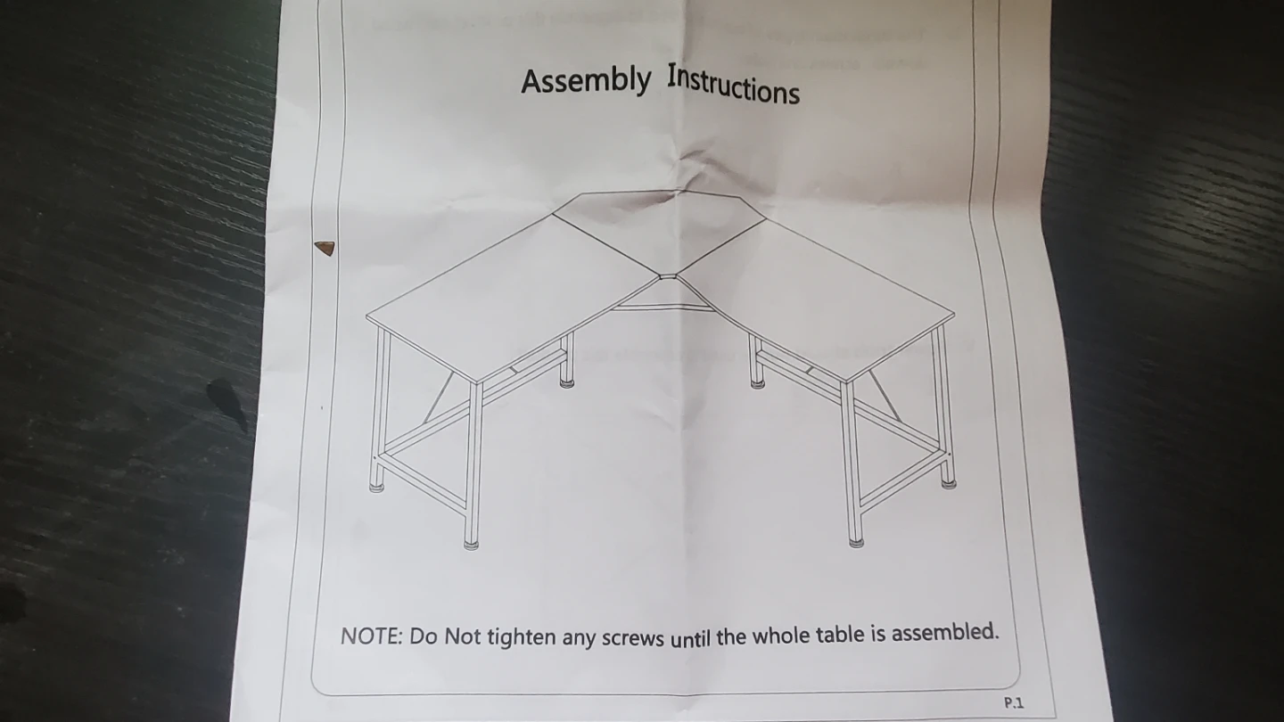 Free black L shaped desk