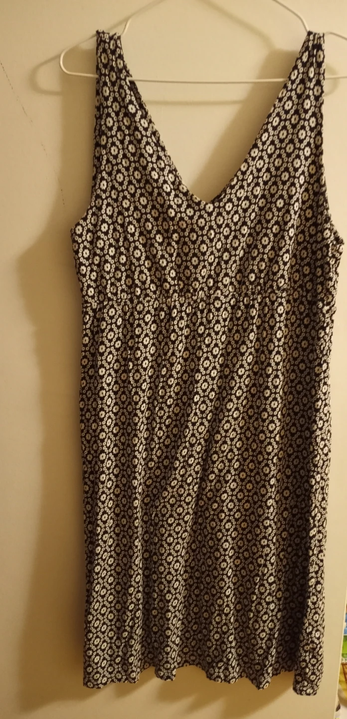 Joe Fresh Black & White Floral Dress - Size L/G