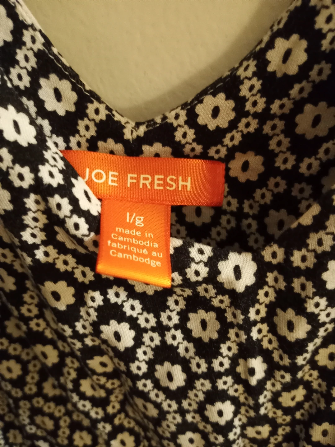 Joe Fresh Black & White Floral Dress - Size L/G - photo 2
