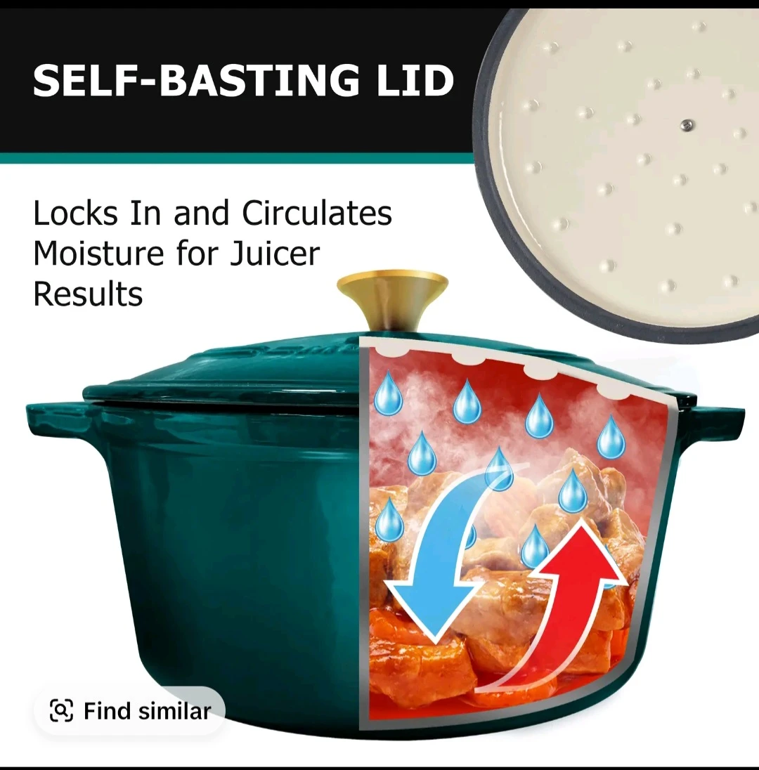 Mueller Enameled Cast Iron Dutch Oven Teal - photo 2