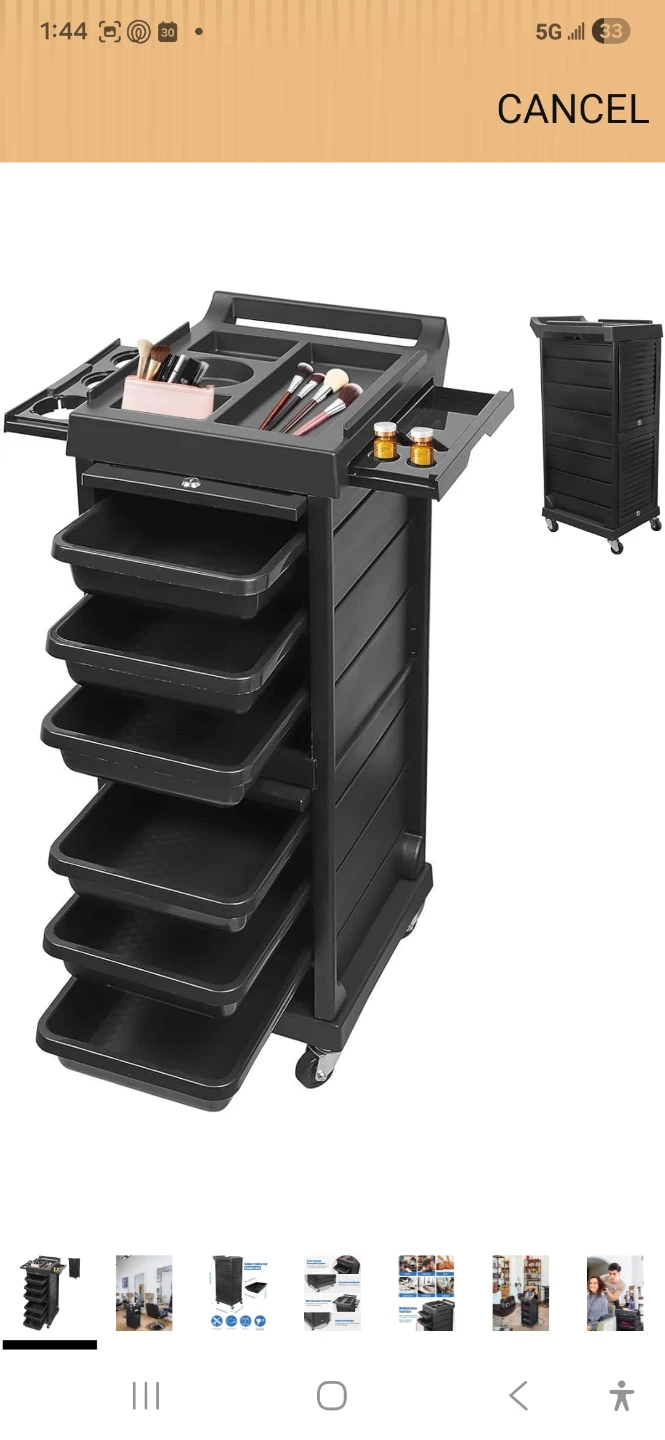 Multipurpose Salon Trolley Cart with 6 Tiers