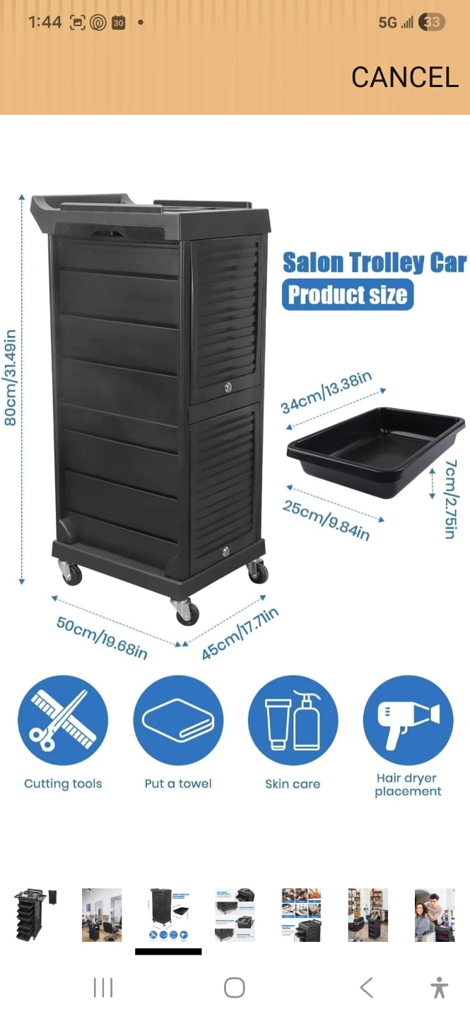 Multipurpose Salon Trolley Cart with 6 Tiers - photo 2