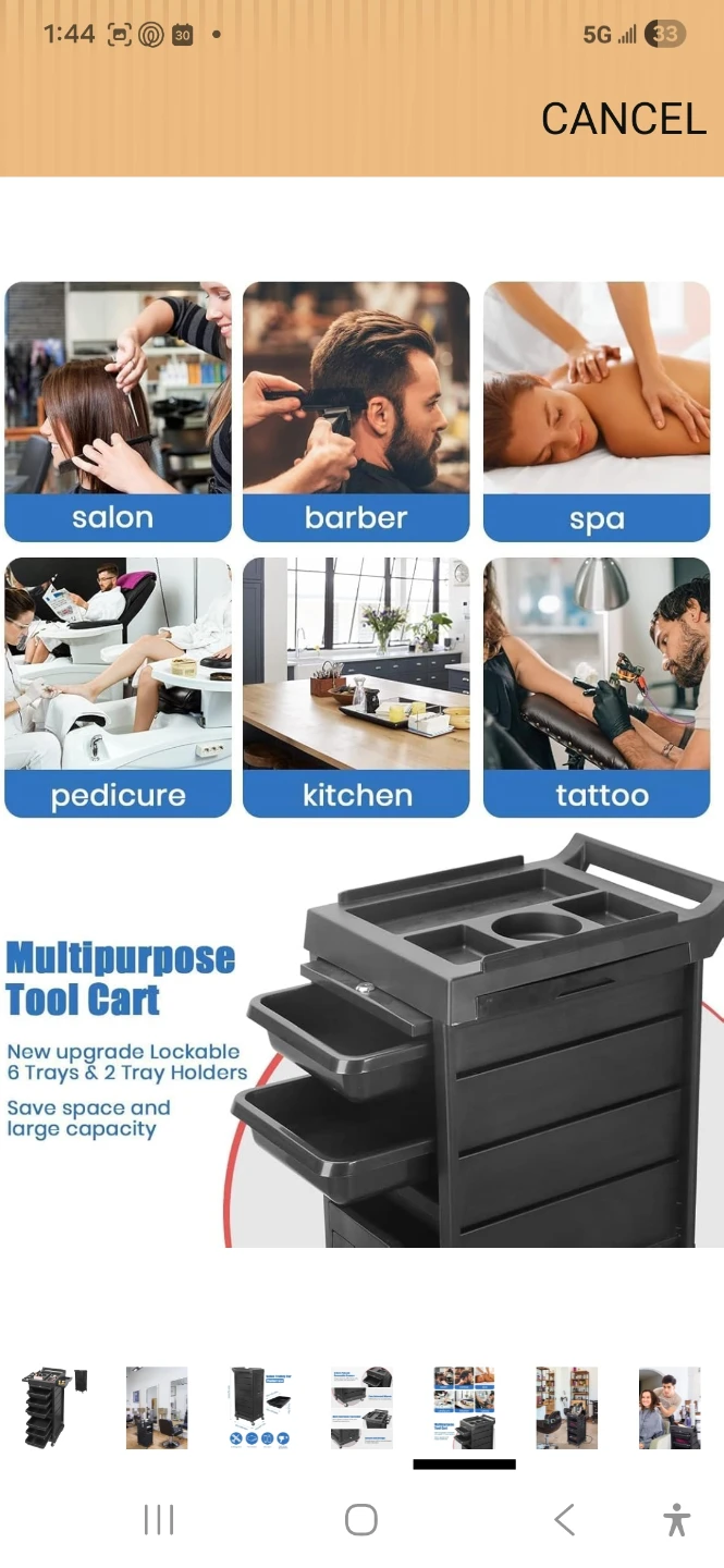 Multipurpose Salon Trolley Cart with 6 Tiers - photo 4