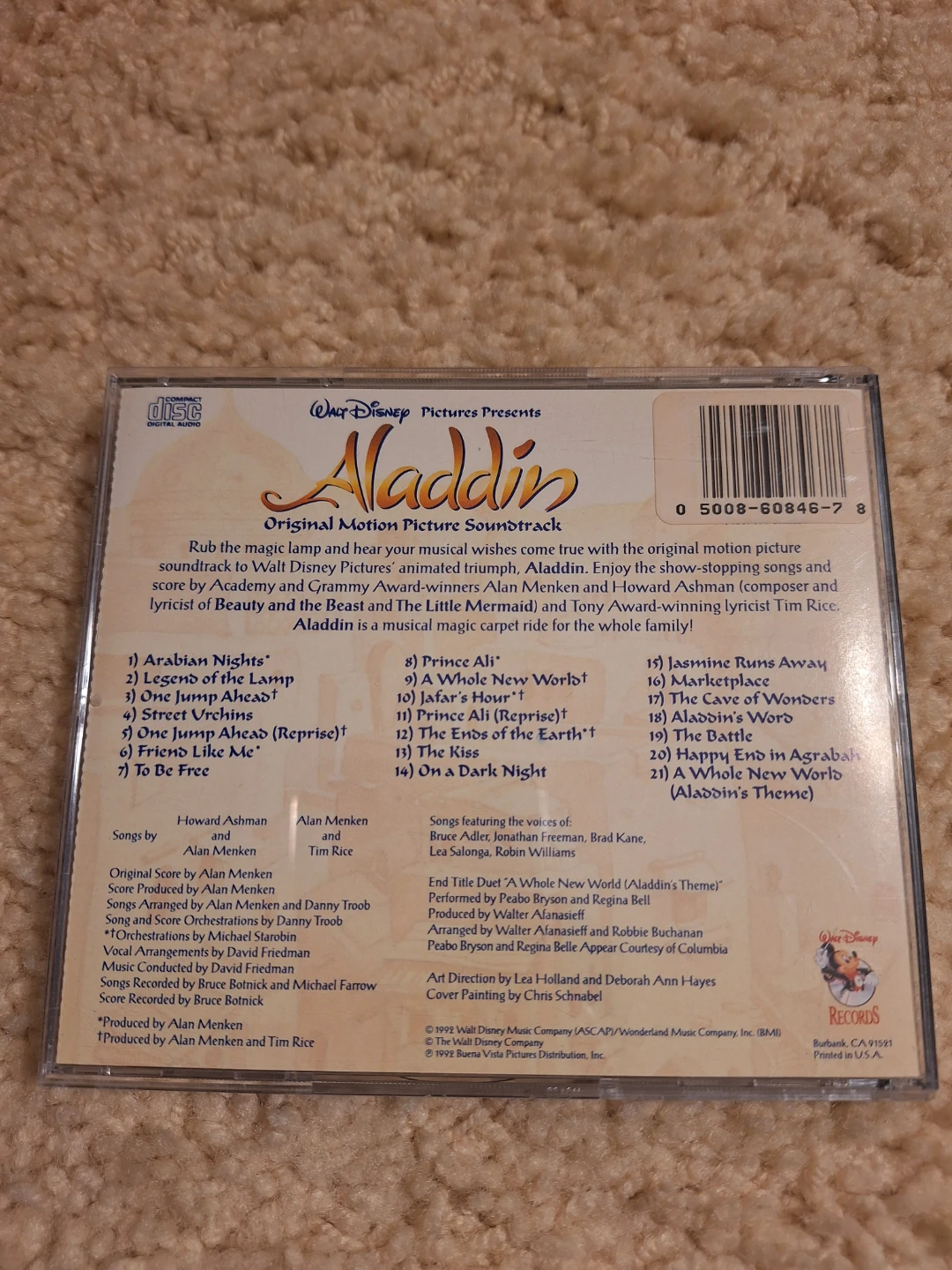 Aladdin Original Motion Picture Soundtrack CD - photo 3