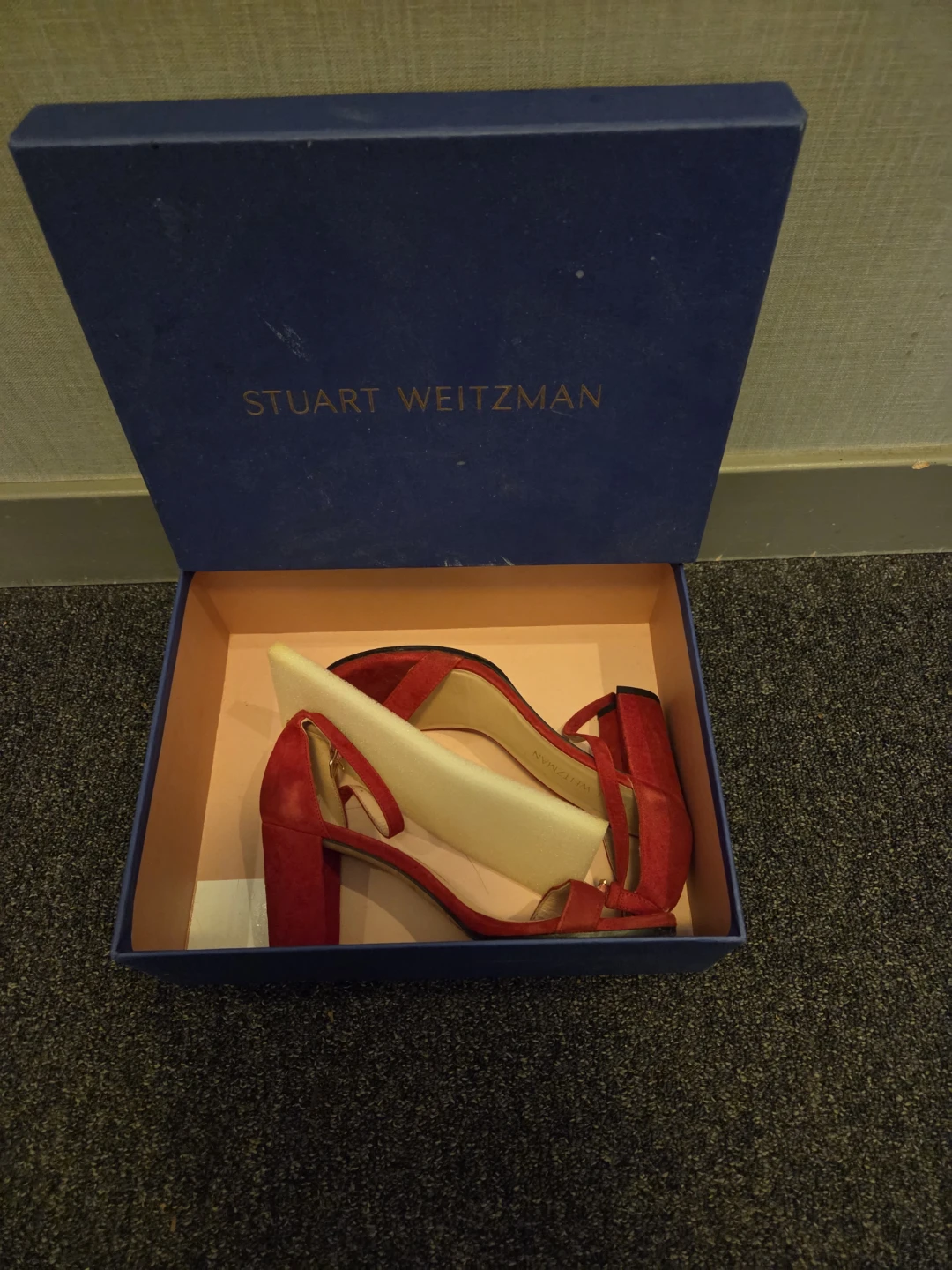 Stuart Weitzman Red Suede Heels Size 7