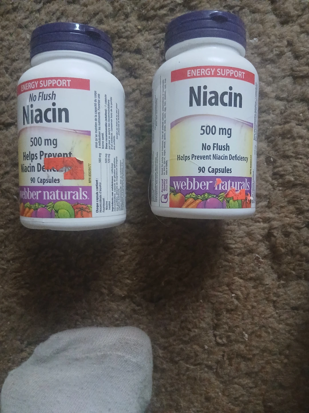 Webber Naturals Niacin 500 mg Capsules (2 Bottles)