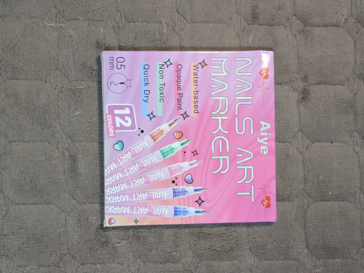 Aiye 12 Colours Nail Art Markers Set