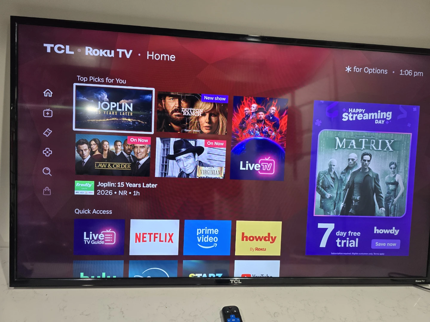 TCL 49 inch 4K UHD Roku Smart LED TV