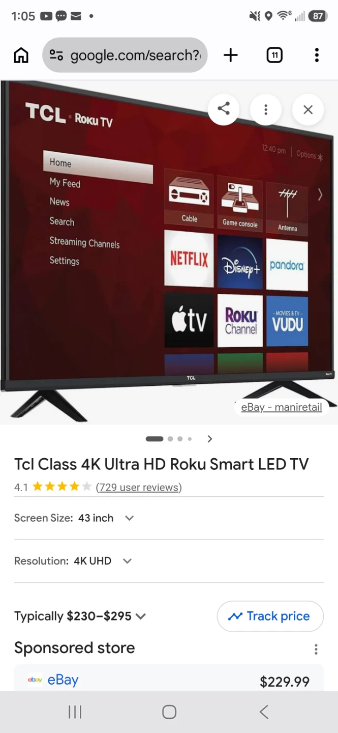TCL 49 inch 4K UHD Roku Smart LED TV - photo 5