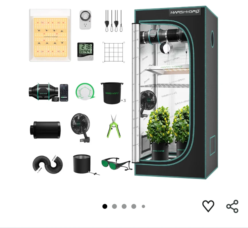 Mars Hydro Grow Tent Kit with Fan and Filter