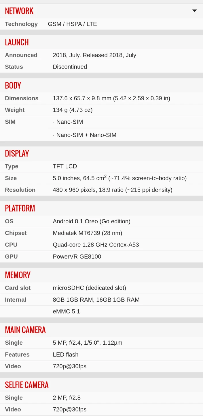 Alcatel 1 Smartphone - 16GB - photo 4