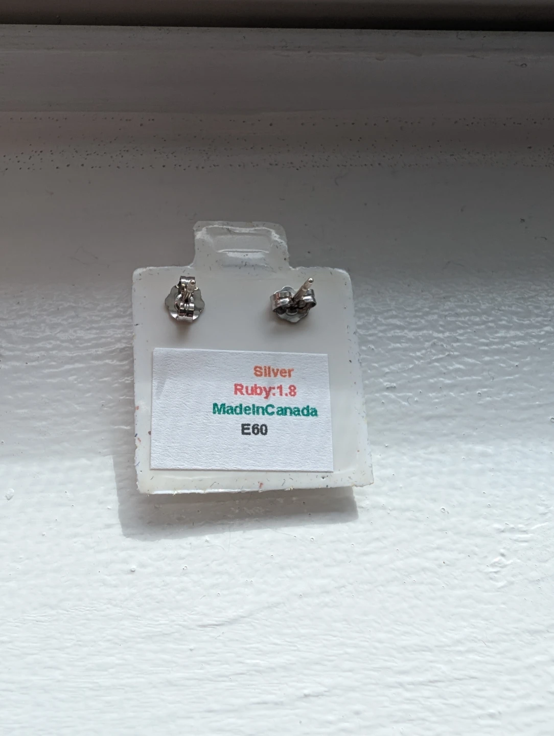 Brand New Silver Ruby Earrings For Sale - photo 4