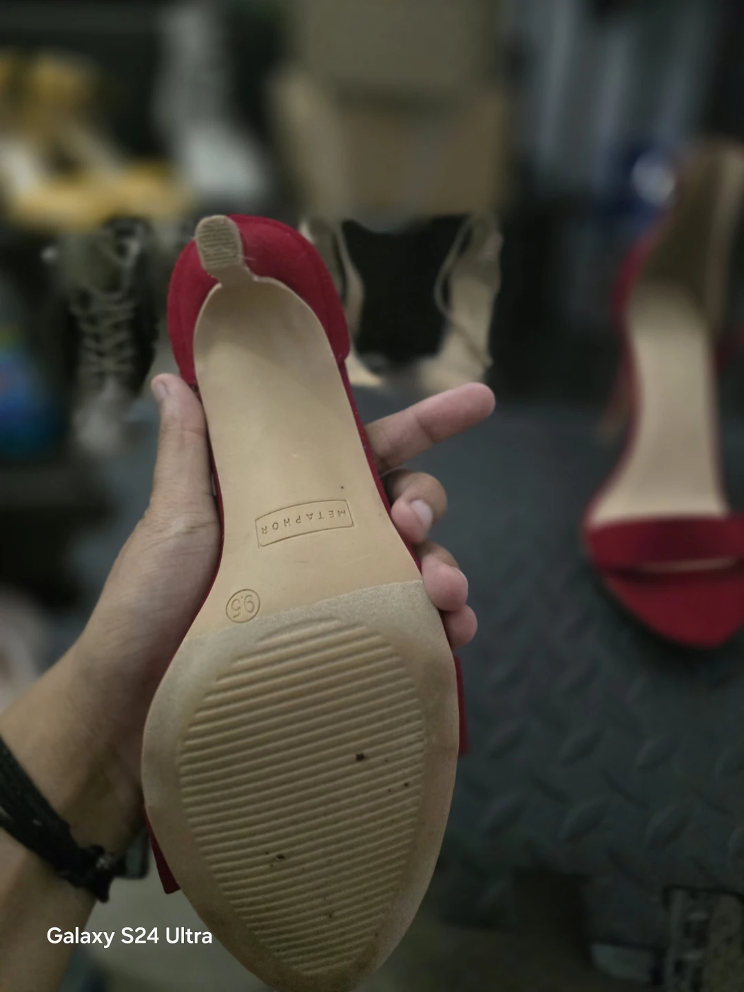 Metaphor Red Suede Heels - Size 9.5 - photo 3