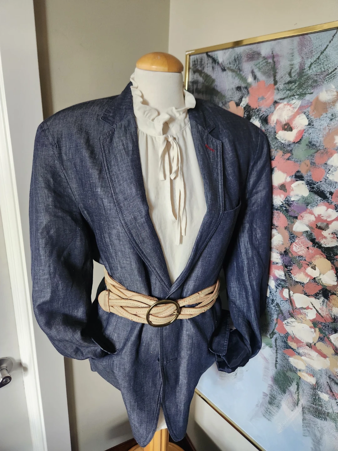 DESIGNER BRAND Hörst linen look light Denim Blazer! - photo 5