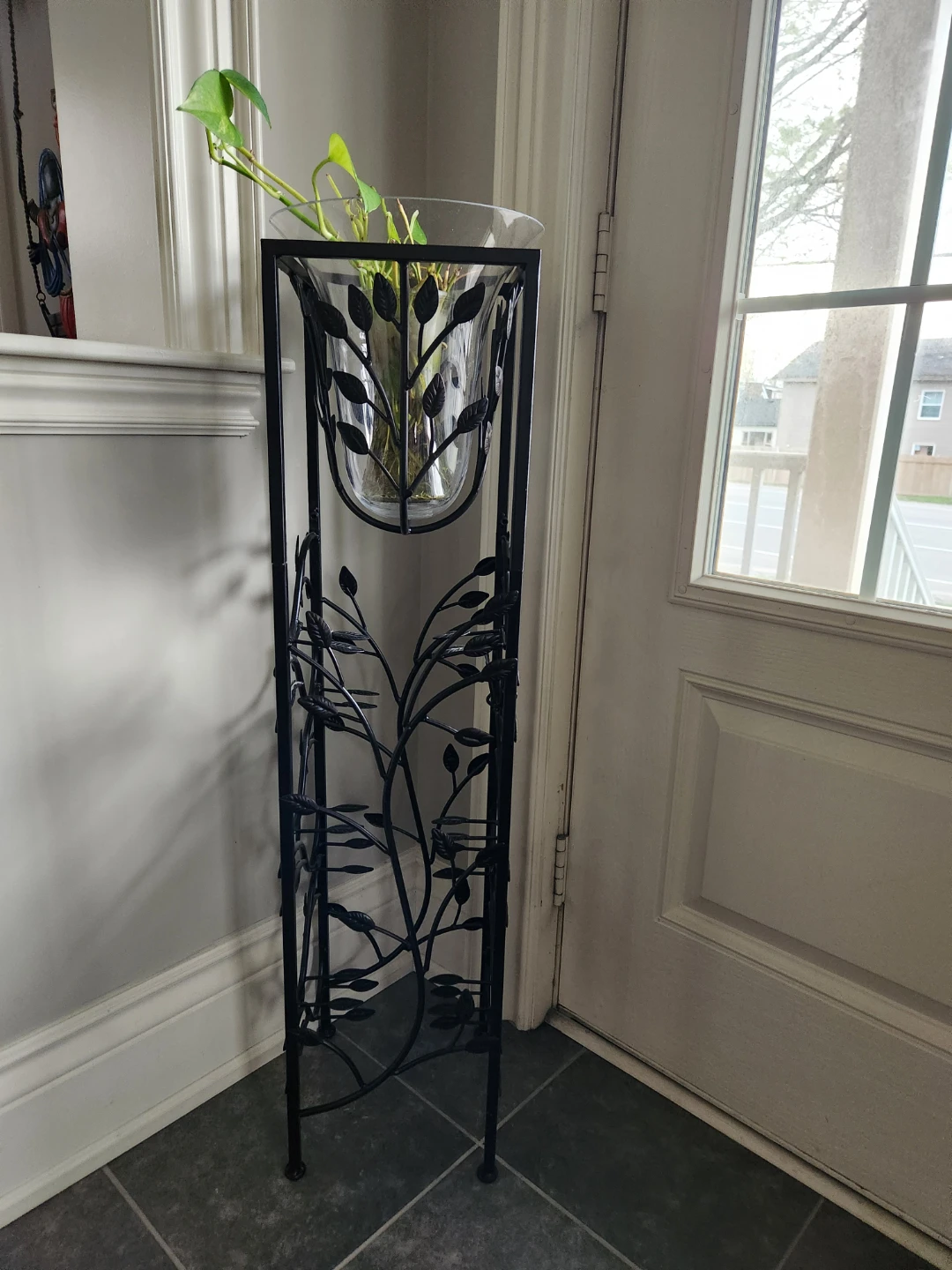 Decorative Metal and Glass Plant Stand - photo 4