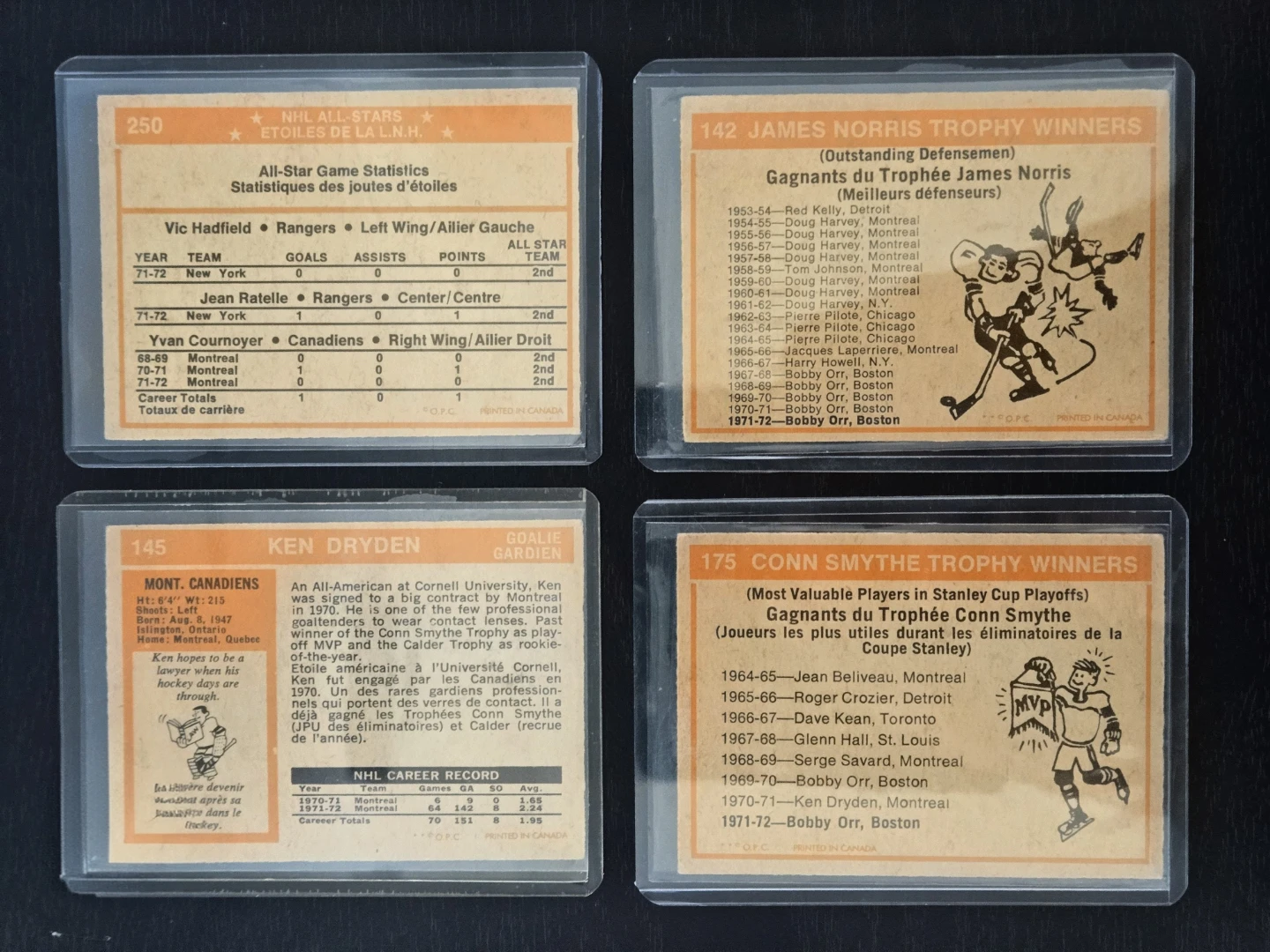 Vintage 1972/73 OPC Lot-Dryden 2nd Year, Bobby Orr Variants - photo 2
