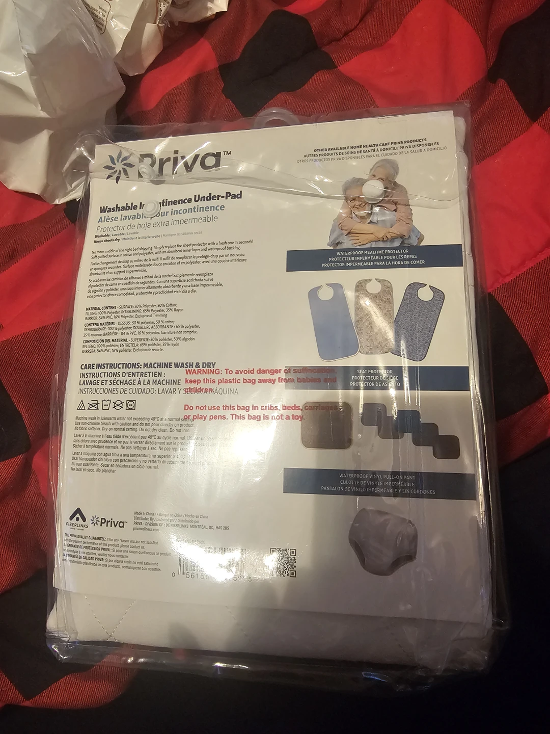 Priva Washable Incontinence Under-Pad 34" x 36"