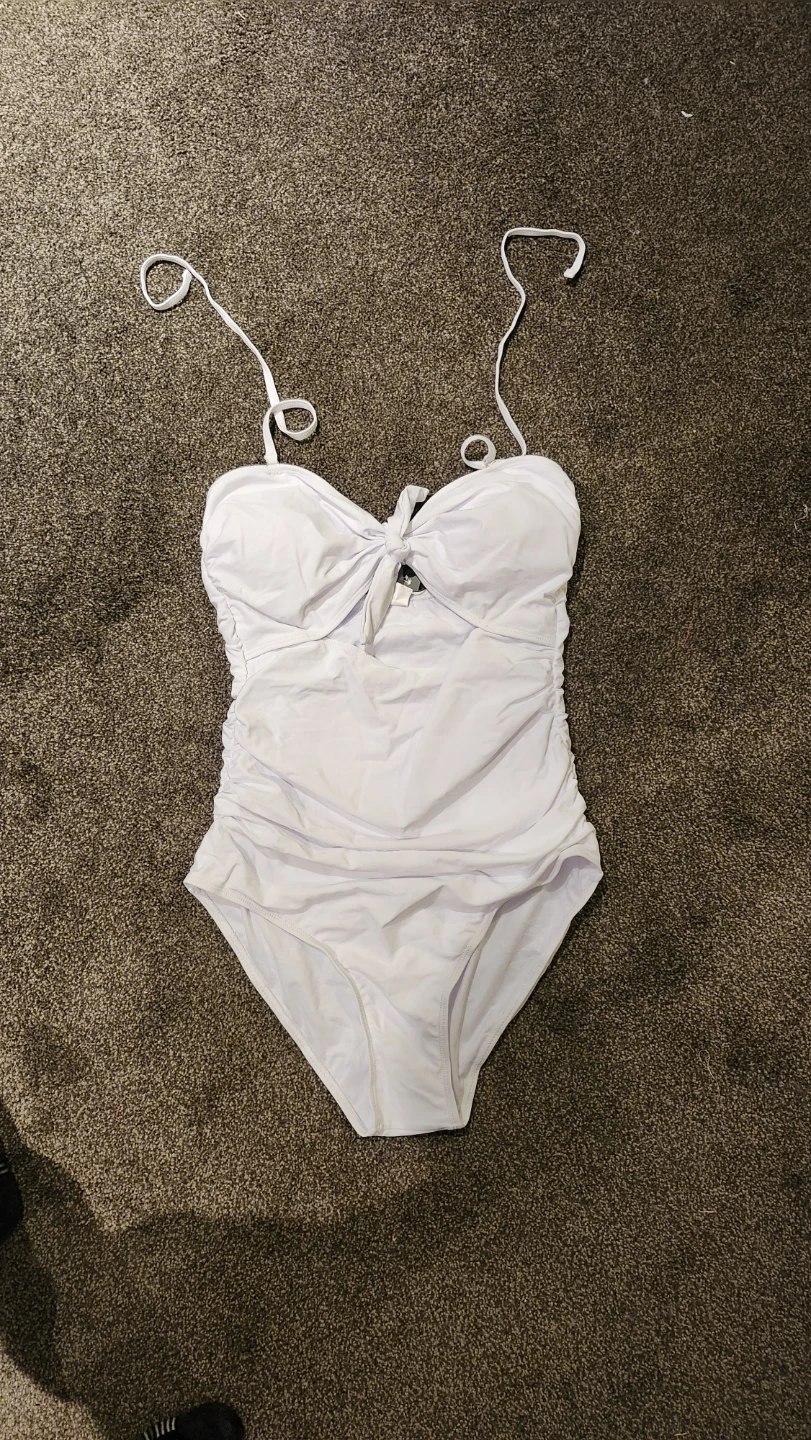 Tempt Me White Halter One-Piece Swimsuit