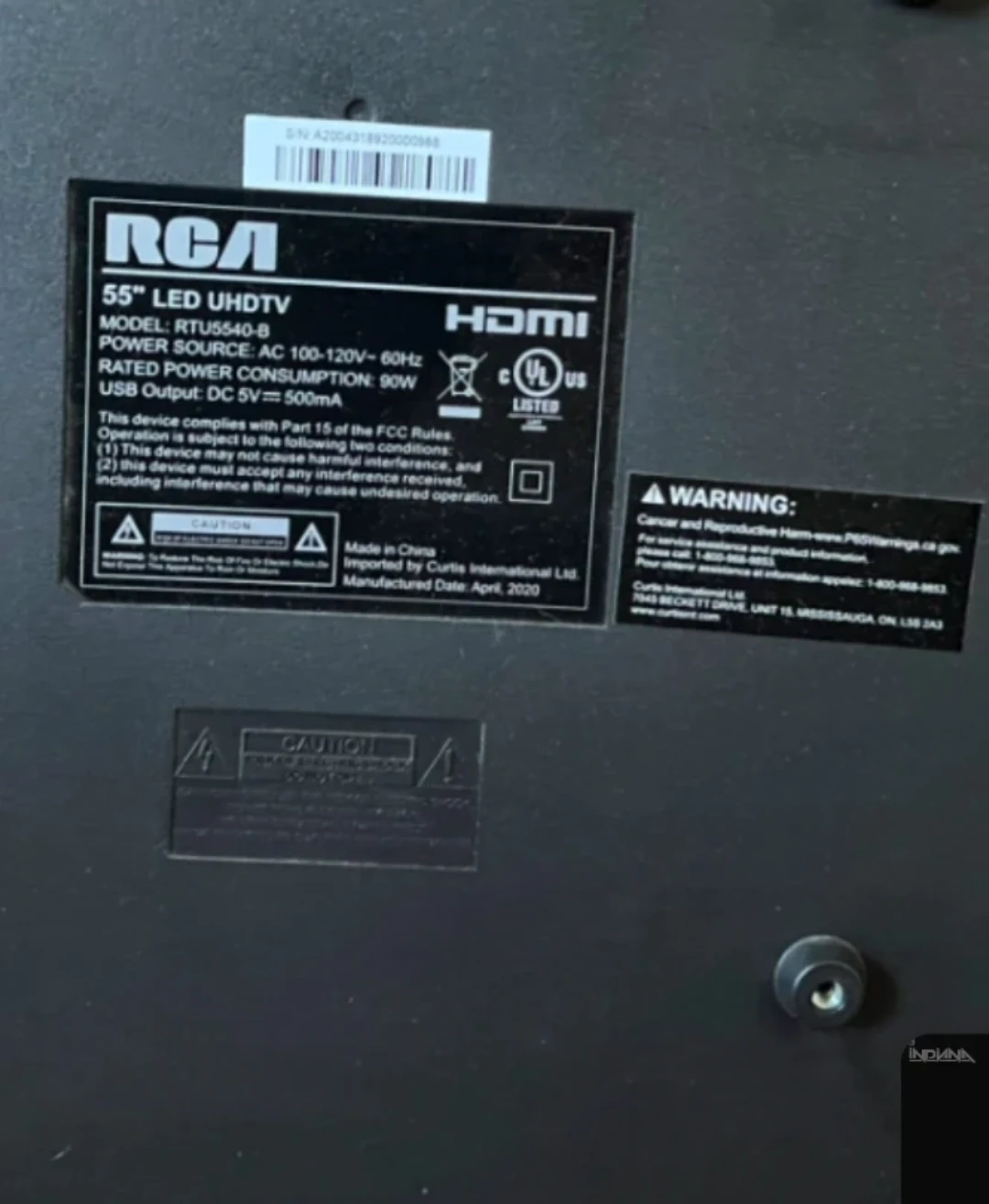 RCA 55" LED UHDTV RTU5540-B - photo 2