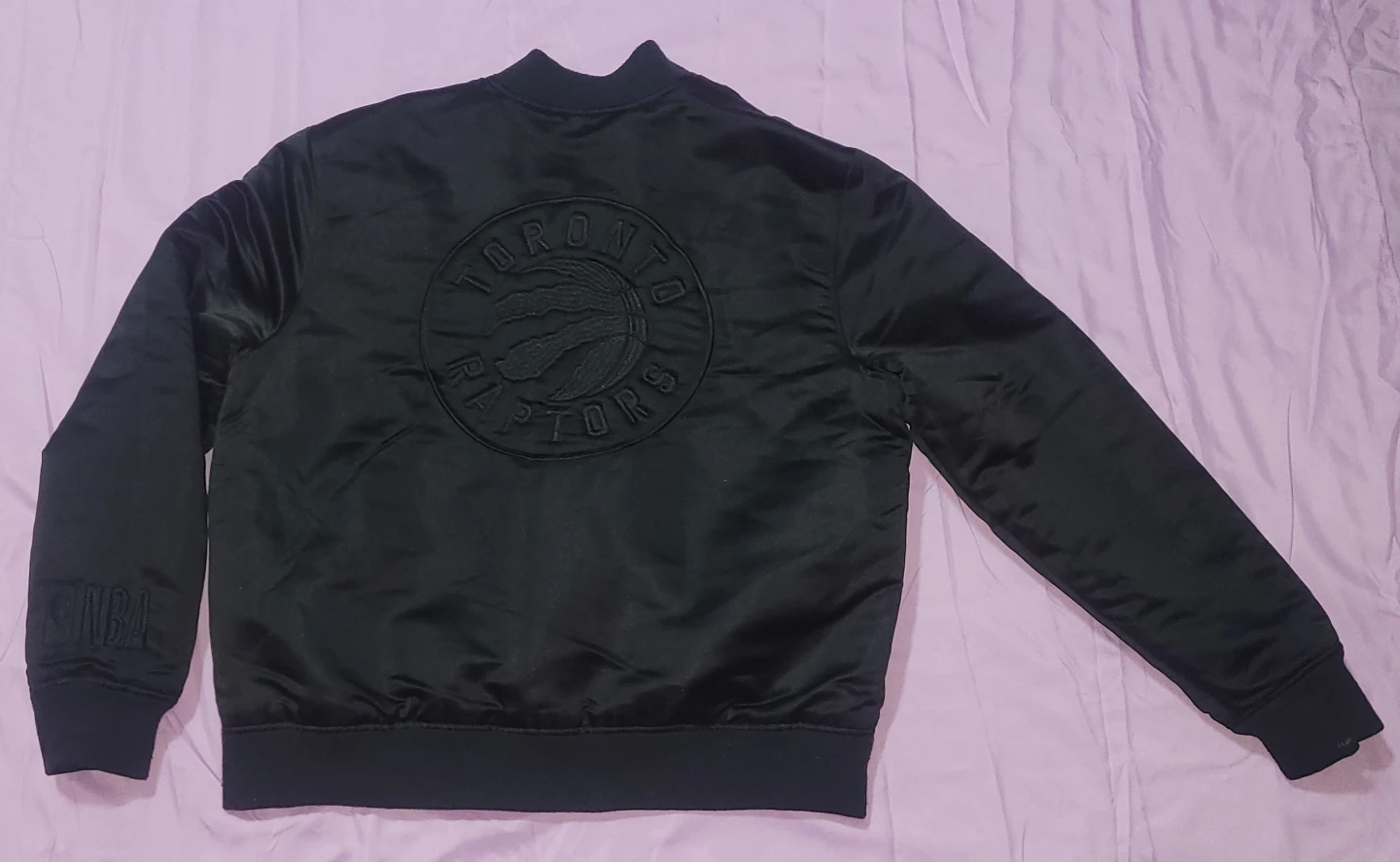 Toronto Raptors NBA "BLACKOUT" Bomber Jacket XL