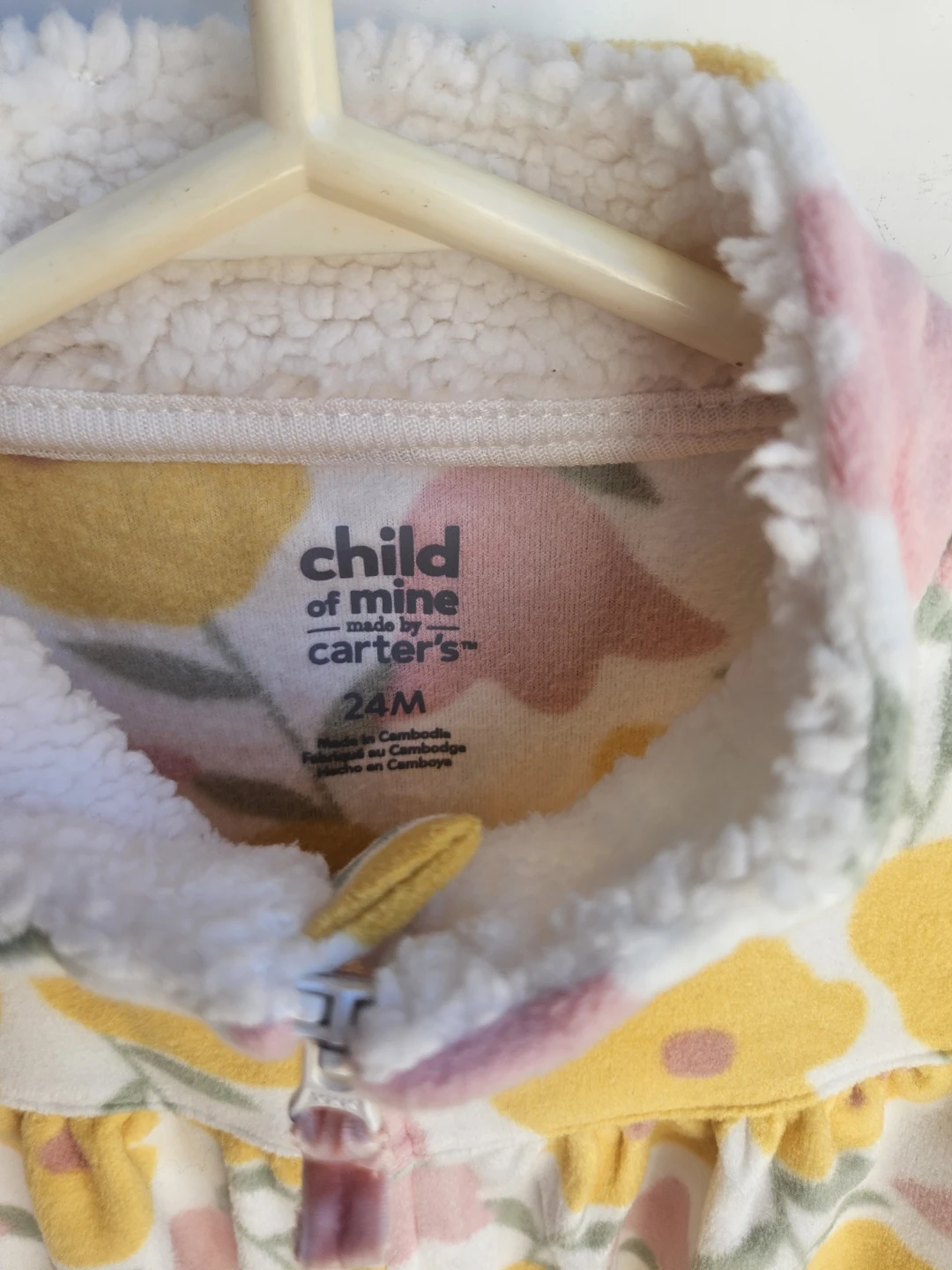 Child of Mine by Carter's Floral Fleece Sleepsuit - Size 24M - photo 2