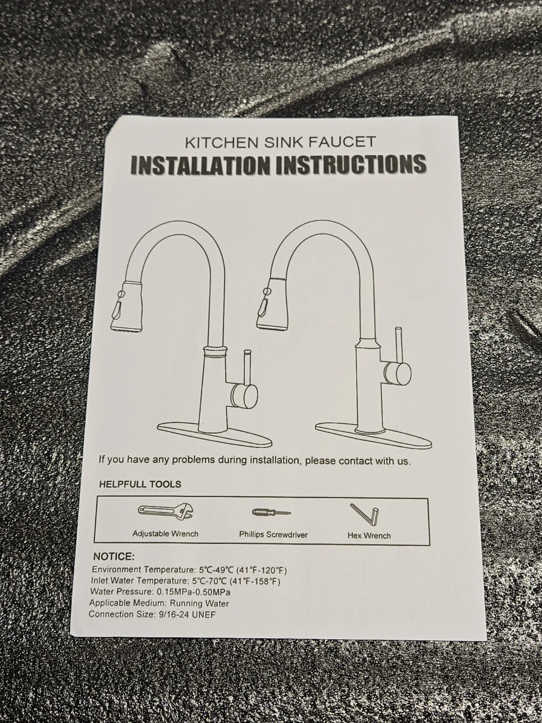 Black Kitchen Sink Faucet - photo 2
