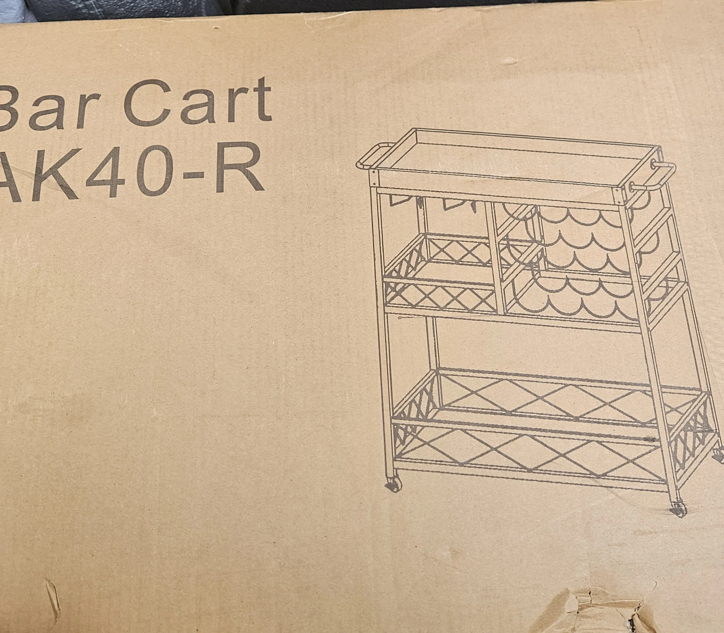Rustic Brown Bar Cart - photo 2