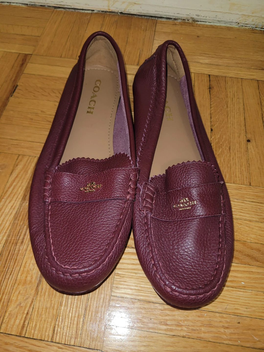 Coach Odette Loafers Burgundy Women's Size 8.5B