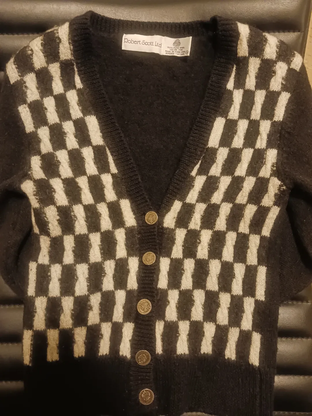 Robert Scott Ltd checkered cardigan