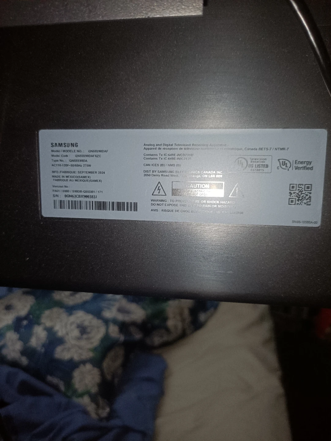 samsung s90d 55 inch 4k qd oled 120hz tv with tiny sing blue dot - photo 3