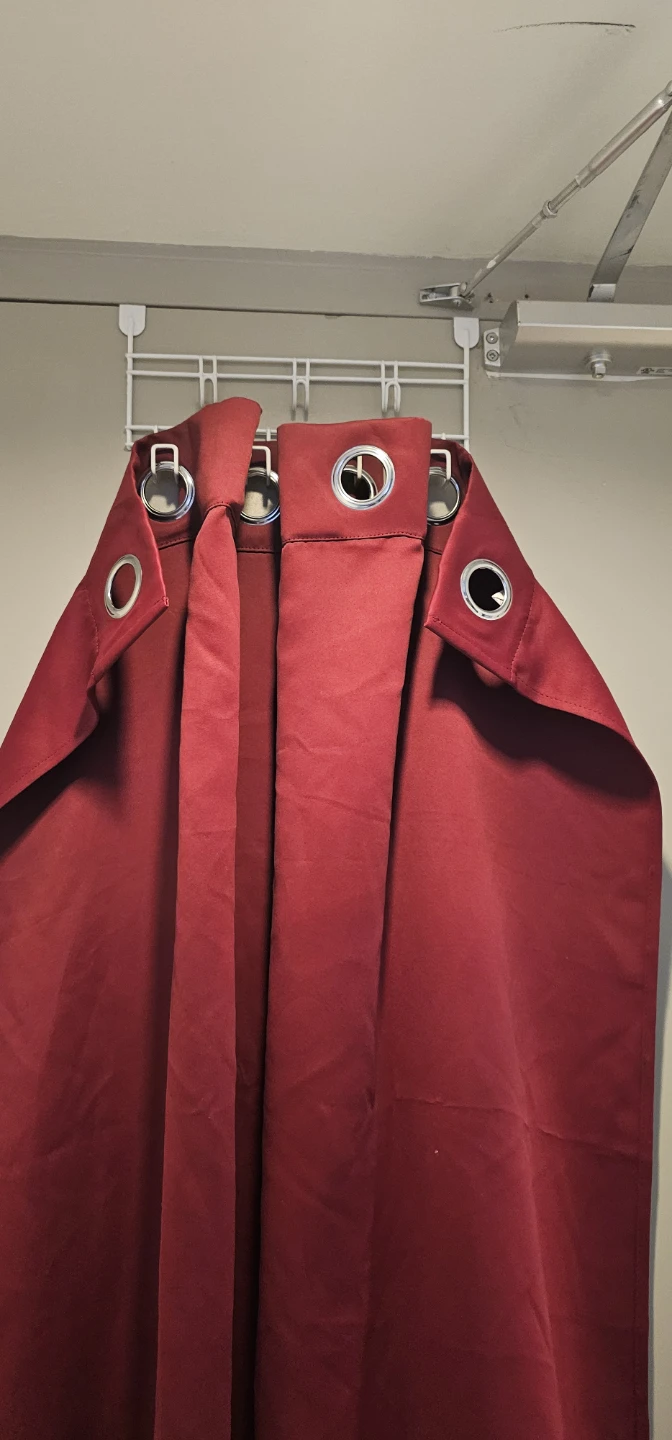 2 Red Velvet Curtain with Grommets - photo 2