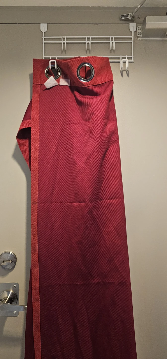 2 Red Velvet Curtain with Grommets - photo 5