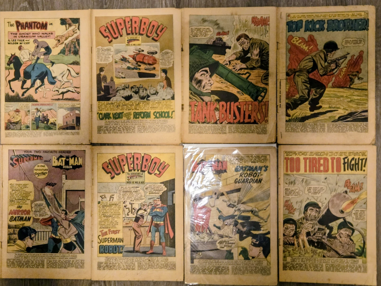 Vintage 1950/60's DC Comic Book Lot, 8 Books