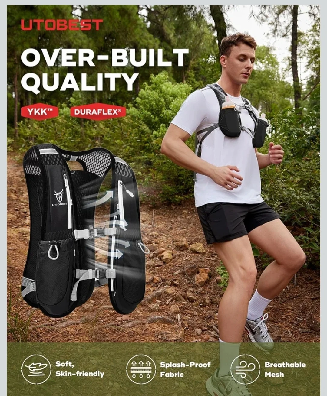 NEW Running Vest Jogging, 5L Hydration Backpack